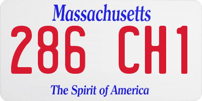 MA license plate 286CH1