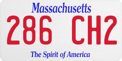 MA license plate 286CH2