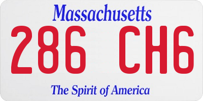 MA license plate 286CH6