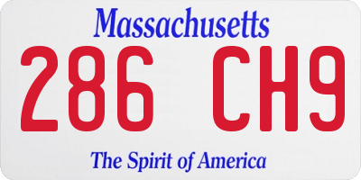MA license plate 286CH9