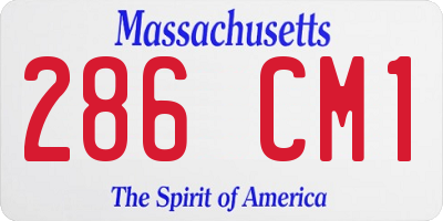 MA license plate 286CM1