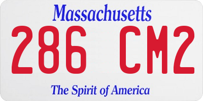 MA license plate 286CM2