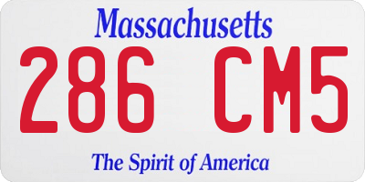 MA license plate 286CM5