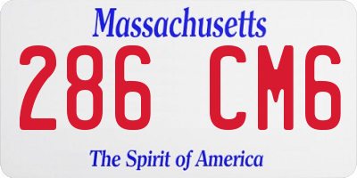 MA license plate 286CM6