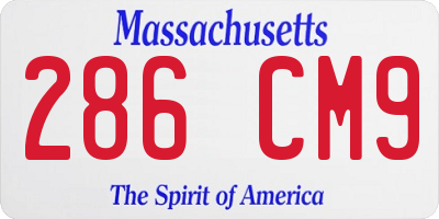 MA license plate 286CM9
