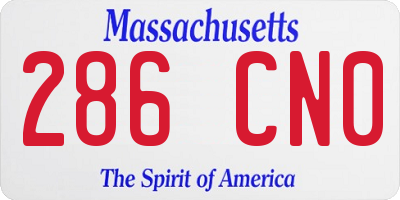 MA license plate 286CN0