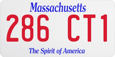 MA license plate 286CT1