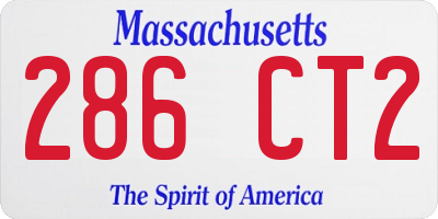 MA license plate 286CT2