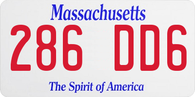 MA license plate 286DD6