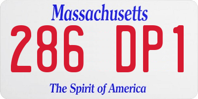 MA license plate 286DP1