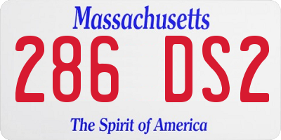 MA license plate 286DS2