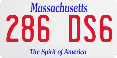 MA license plate 286DS6
