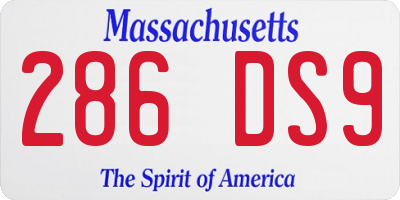 MA license plate 286DS9