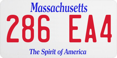MA license plate 286EA4