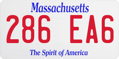 MA license plate 286EA6