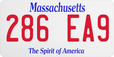 MA license plate 286EA9