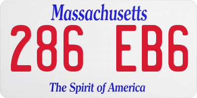 MA license plate 286EB6