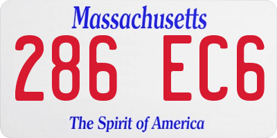 MA license plate 286EC6