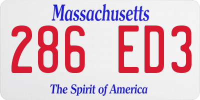 MA license plate 286ED3