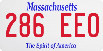 MA license plate 286EE0