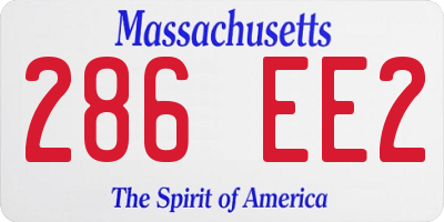 MA license plate 286EE2