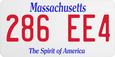 MA license plate 286EE4