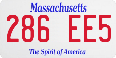MA license plate 286EE5