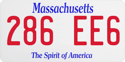 MA license plate 286EE6