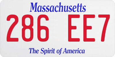 MA license plate 286EE7