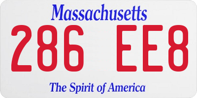 MA license plate 286EE8