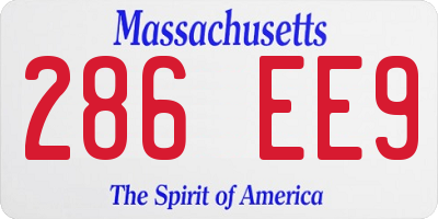MA license plate 286EE9