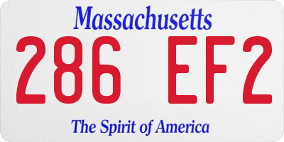 MA license plate 286EF2