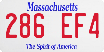 MA license plate 286EF4