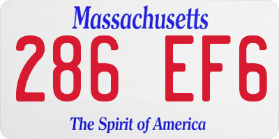 MA license plate 286EF6