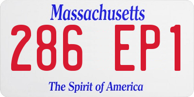 MA license plate 286EP1