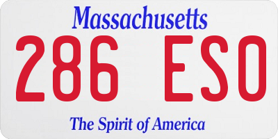 MA license plate 286ES0