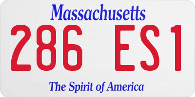 MA license plate 286ES1