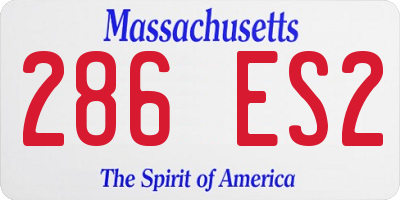 MA license plate 286ES2