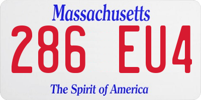 MA license plate 286EU4