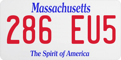 MA license plate 286EU5