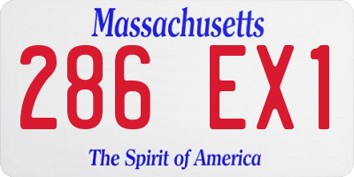 MA license plate 286EX1
