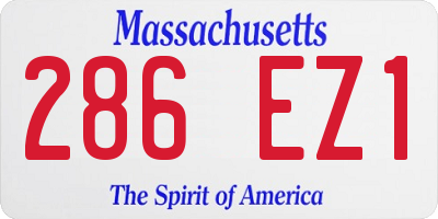 MA license plate 286EZ1