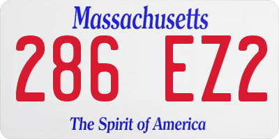 MA license plate 286EZ2