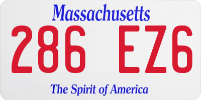 MA license plate 286EZ6