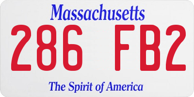 MA license plate 286FB2