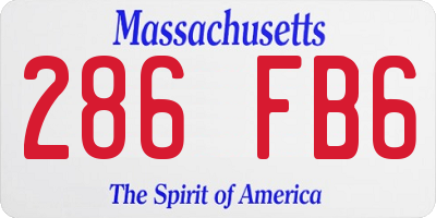 MA license plate 286FB6