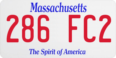 MA license plate 286FC2