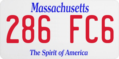 MA license plate 286FC6
