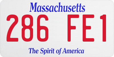 MA license plate 286FE1