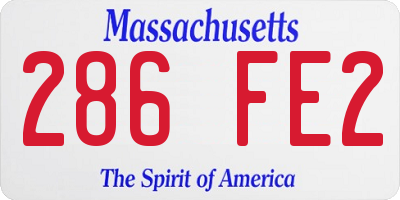 MA license plate 286FE2